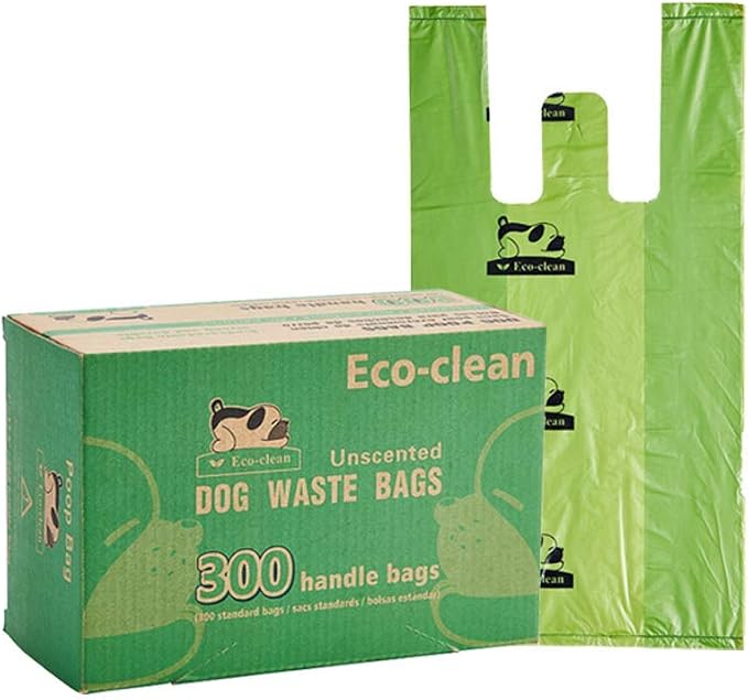 300-Count Dog Poop Bags with Easy-Tie Handles, 60 Rolls / 900 Count Dog Waste Bags with Dispenser