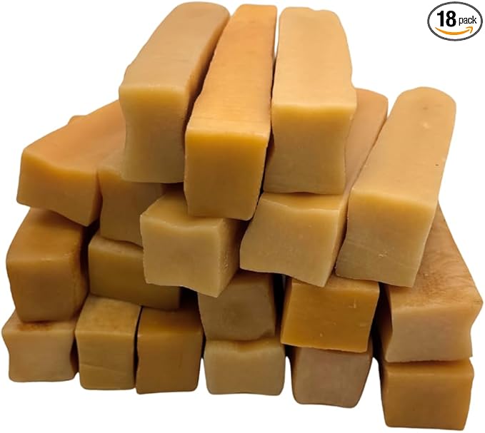 Premium Yak Cheese Himalayan Dog Chews - Natural Yak Chews for Large and Small Dogs - Yak Milk Dog Chew - Long-Lasting Treats Aggressive Chewers - Medium, 3 Pounds (18 Pieces)