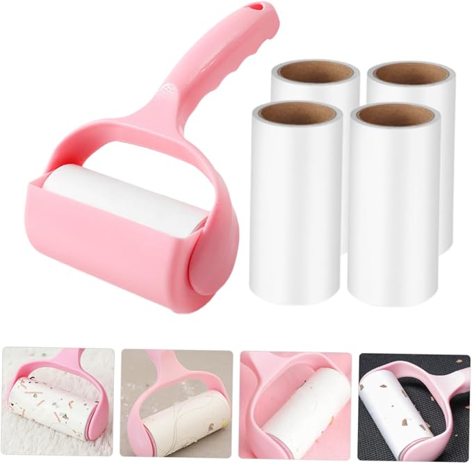2sets Lint Roller for Pet Hair Sticky Lint Remover Handle for Clothes Furniture Carpet and More