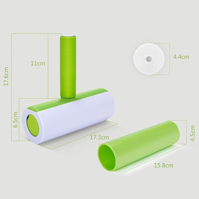 Green Reusable Washable Roller Dust Cleaner Lint Sticking for Clothes Pet Hair Cleaning Household Wiper Tools