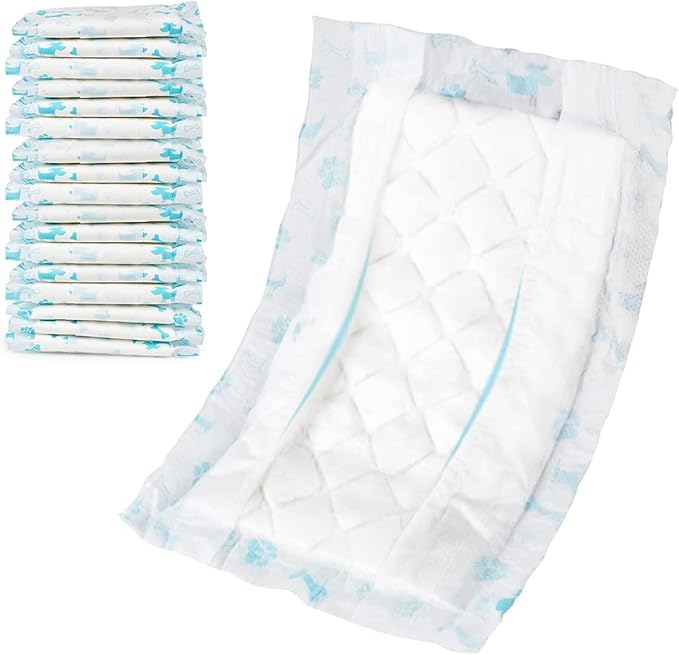 Disposable Dog Diaper Booster Pads XL - 40 Count, Dog Diaper Liners for Male and Female Dogs, Inserts Fit Most Puppy Diapers - Pet Belly Bands and Male Dogs Wraps