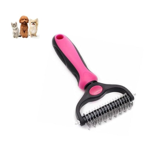 acssart Pet Grooming Brush Original - Pet Pro Grooming Tool, Deshedding for Cats & Dogs (Red)