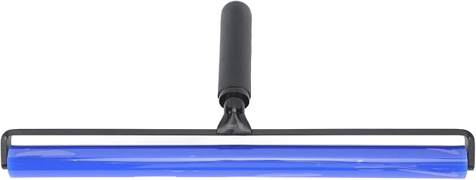 Focket Silicone Dust Roller, Reusable Pet Hair Remover with High Elasticity Fast Dust Removal Tool for Clothes Carseats Furniture, Washable Lint Roller Cleaner with Black Plastic Handle (16 Inch)