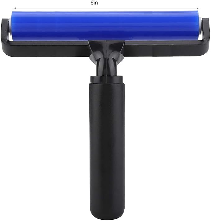 Dust Removal Silicone Roller Anti Static Roller Brush Four Sizes nual Cleaner Tool for Dust Pet Hair Clothes Carpet Furniture(6in)