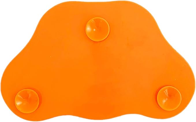 PetDreamHouse PAW 2-in-1 Slow Feeder Interactive Bowl and Removable Lick Mat Pad for Dogs, Puppies or Cats Plate Food Treats Controls Fast Eating Anti Bloating - Orange