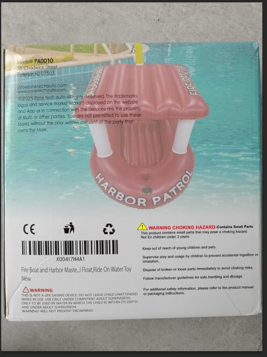 Police Boat Inflatable Pool Floats Kids, Toddler Harbor Master Police Patrol Inflatable Boat Pool Float Ride On, Fun Water Toy Squirter Pool Toy, Police & Fire Rescue Theme Pool Raft for Boys, Girl