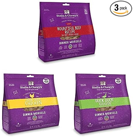 Stella & Chewy's Cat Treats Bundle - 3.5 oz Bags (Beef, Chicken, Duck)
