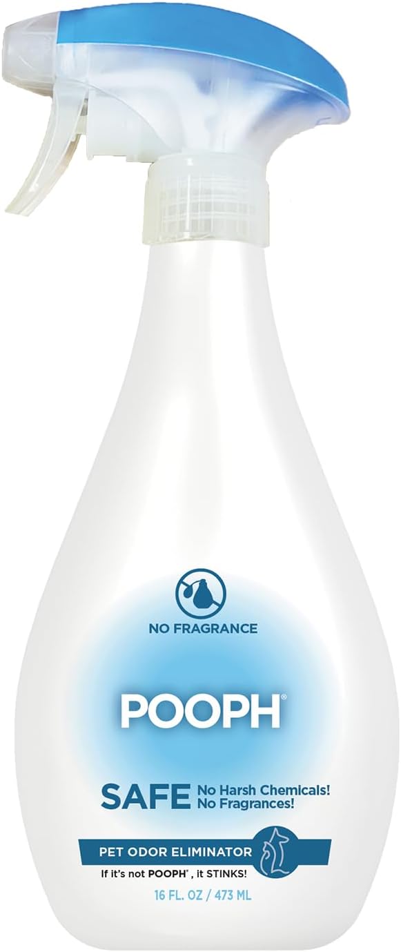 Pooph Pet Odor Eliminator, 16oz Spray - Eliminates Odors at the Molecular Level, Dogs, Cats, Freshener, Eliminator, Urine, Poop, Pee, Deodorizer, Fresh, Clean, Furniture, Potty