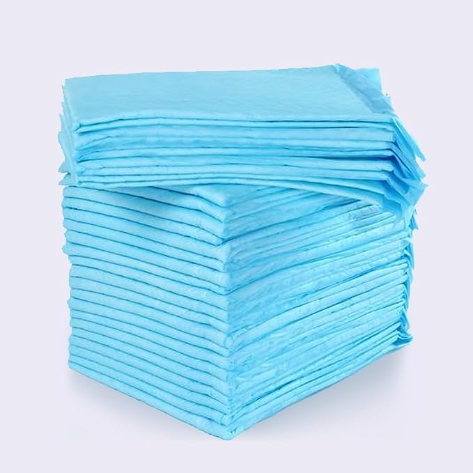 Extra Large Dog Pee Pads 22x34 100 Count - 5 Layer Leak-Proof Absorbent Puppy Training Pads,Quick Dry Disposable Potty Pads for Dogs,Cats,Rabbits,Heavy Duty Water-Locking Piddle Pads,Blue & White