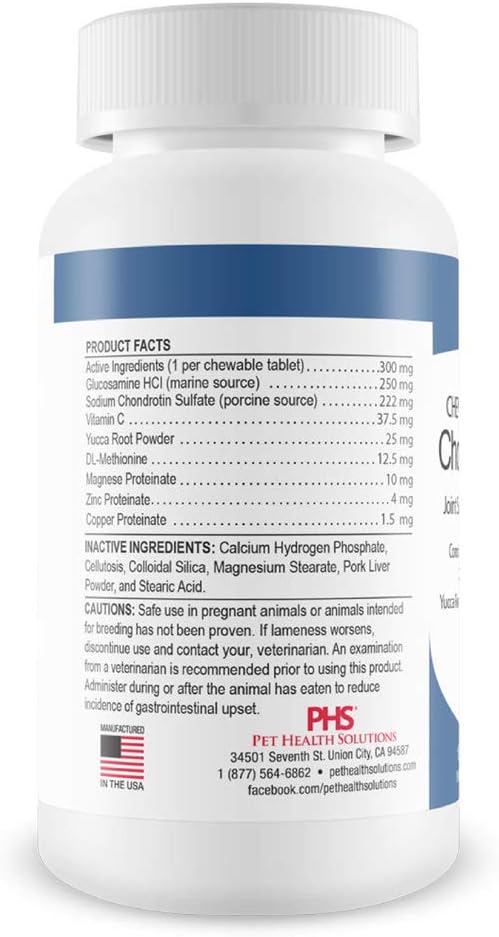Chondro-Flex Joint Supplement for Dogs & Cats - Glucosamine, Chondroitin, MSM & Ester-C Formula - Supports Hip & Joint Health, Mobility & Cartilage Support - 180 Chewable Tablets