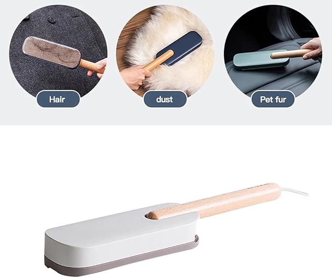 Electrostatic Lint Remover Handheld Hair Removal Brush Household Bedroom Clean Dust Reusable Sofa Clothes Self-Cleaning Sticking(Blue-As Shown)