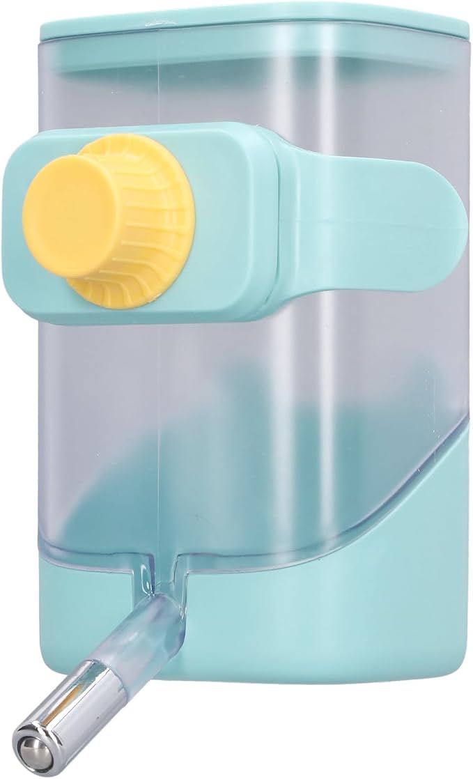 23.67oz Pet Water Feeder Bottle,Stainless Steel Cage Hanging Water Dispenser for Dogs,Cats,Hamsters,Rabbits (Green)