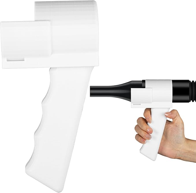 Grip Dryer Handle for Dogs V3, Lightweight Holder for High Velocity Dog, Enhanced Comfort & Control for Pet Grooming Dryers (White)