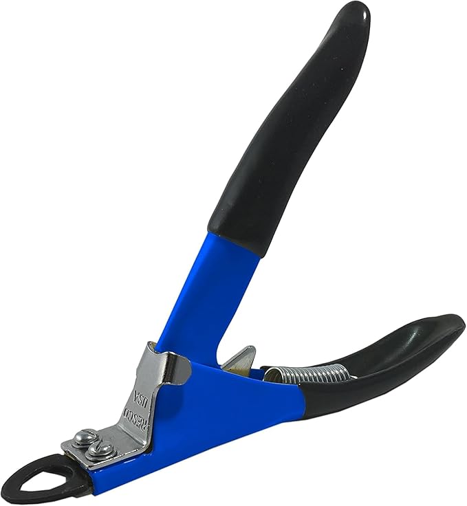 Resco Deluxe Dog Nail Clippers for Small to Medium Dogs - Professional USA-Made Guillotine Trimmer - Heavy Duty Steel, Blue