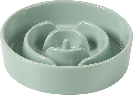 Havniva Ceramic Slow Feeder Dog Bowls, 0.9 Cups Dog Bowl Slow Feeding for Small Breed, 6.1inch Puzzle Dog Food Bowl Slow Feeder Non-Slip Anti-Gulping and Anti-Choking Reduces Bloating