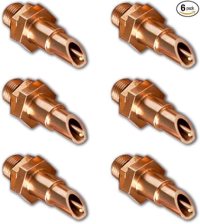 RentACoop DIY Waterer Kit – Six (6) Pack Horizontal Brass Nozzles – Great for Rabbits, Guinea Pigs, Ferrets and Other Small Animals