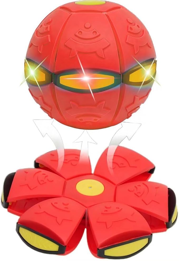 2-in-1 Dual Form Freely Switchable Magic Bouncing Ball Toy with Six Light Suitable for Indoor & Outdoor