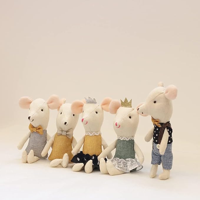 Mouse Dolls Stuffed Animal Plush Toy | handmade Role Swap Game
