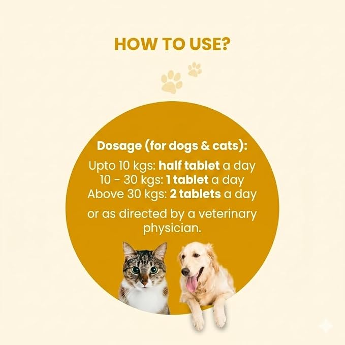Fur Ball Story Calm Pet Pro - Calming Supplement for Dogs & Cats | Supports Relaxed Mood | Banana-Vanilla Flavour (50 Tablets)