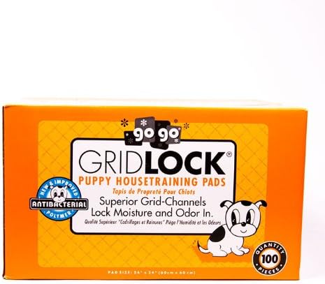 GridLock Housebreaking 24" x 24" Pet Training Wee Wee Pads (100 Pack)