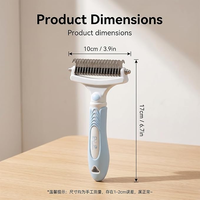 Dual-Sided Pet Grooming Comb, Dog Brush for Shedding, Deshedding Cat Brush for Cats & Dogs, Pet Grooming Rake, Deshedding & Grooming Tool For Long Haired And Short Haired Dogs (Orange)