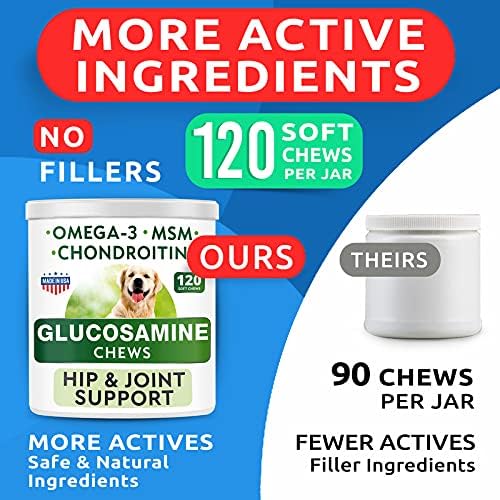 Allergy Relief + Glucosamine Dog Treats Bundle - Itchy Skin Relief + Joint Pain Relief - Omega 3 + Pumpkin, Enzymes + Chondroitin, MSM - Seasonal Allergies + Hip & Joint Care - 240 Chews - Made in USA