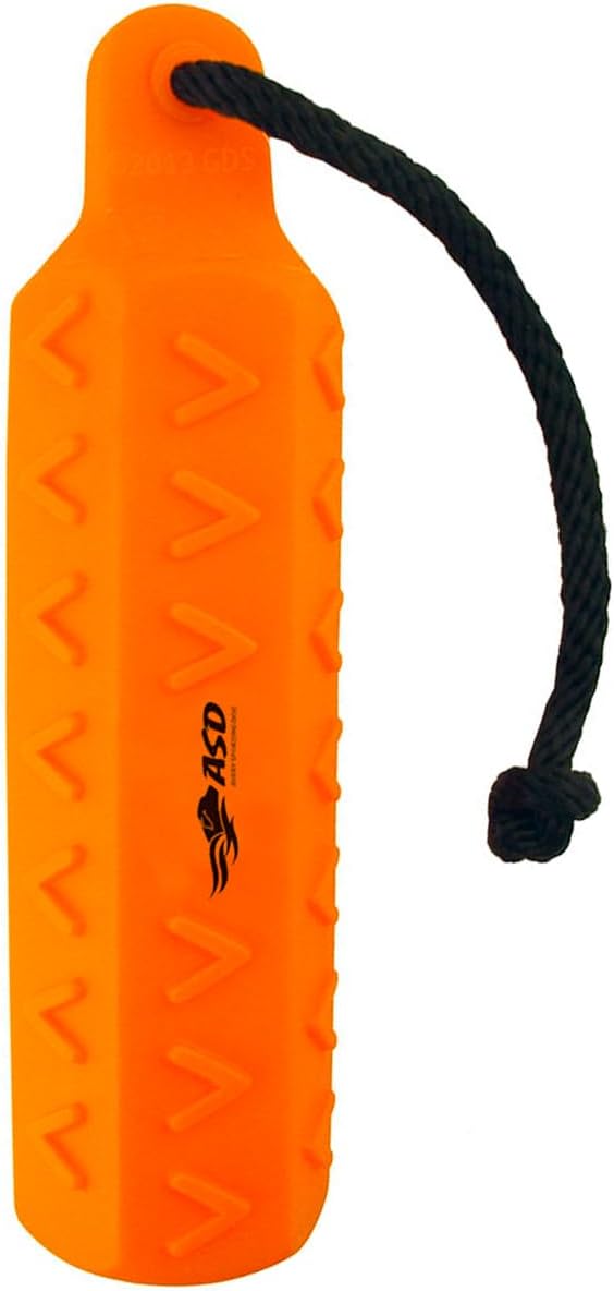 Avery ASD 3" HexaBumper Hunting Sporting Gun Dog Game Retriever Dummy | Water & Upland Mark Training Retrieval Tool | Hexagonal, Floating Design, Easy-Grip Texture, Throw Rope, Orange (02733)