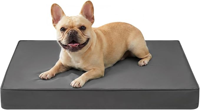 WNPETHOME Outdoor Dog Bed Waterproof, Large Outdoor Dog Bed for Large Sized Dog, Outdoor Indoor Dog Bed with Removable Washable Cover, Egg Crate Foam Dog Crate Mat, Durable Waterproof Dog Bed