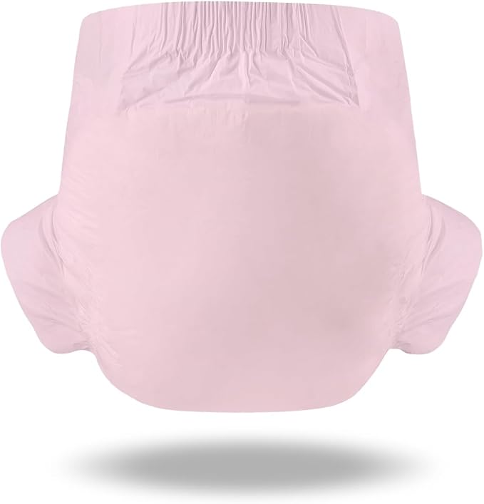 CutiePlusU Disposable Diaper Protective Underwear Absorbent Briefs Dry Surface - Pink 10 Pieces (Large 36"-46")