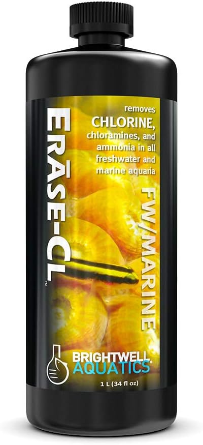 Brightwell Aquatics Erāse-Cl Aquarium Water Conditioner & Detox, 1L