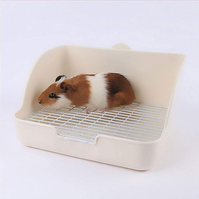 2 Pcs Guinea Pig Bed Mat Washable, Rabbit Winter Bed Pad for Indoor, Warm Small Animal Bed Mattres & Pet Small Rat Toilet, Square Potty Trainer Corner Litter Bedding Box Pet Pan