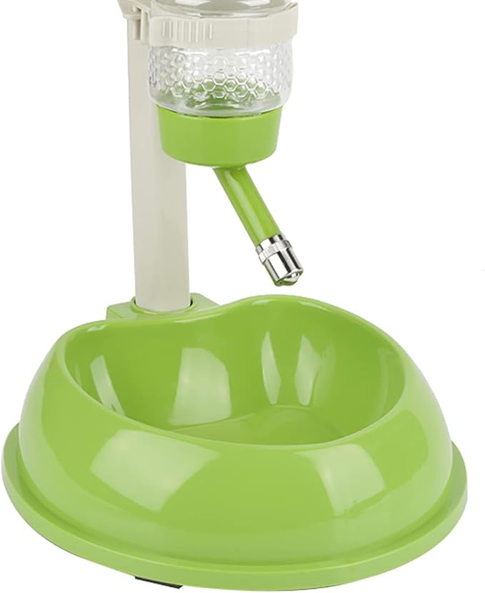 Dog Crate Water Bottle Dispenser, Adjustable No Drip Standing Dog Water Bottle Stand Pet Water Dispenser for Dogs and Cat(Green)