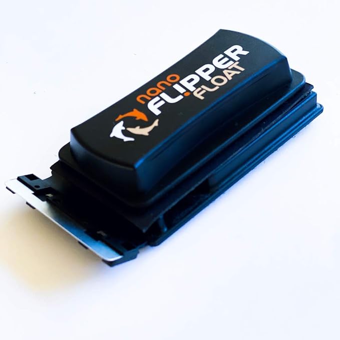 Flipper Cleaner Float - 2-in-1 Floating Magnetic Aquarium Glass Cleaner & Flipper Nano Aquarium Scraper Replacement Blades
