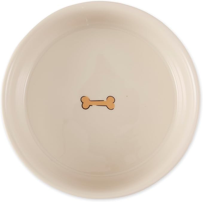 Bone Dry Ceramic Food Bowls, Non-Slip & Dishwasher Safe, Medium Set, 6x2 Terrazzo