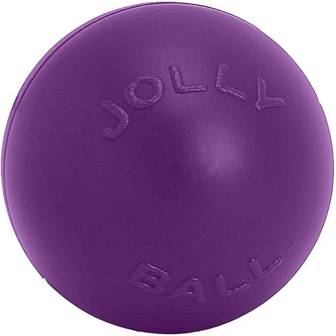 Jolly Pets Push-n-Play Ball Dog Toy, 6 Inches/Medium, Red (306 RD)