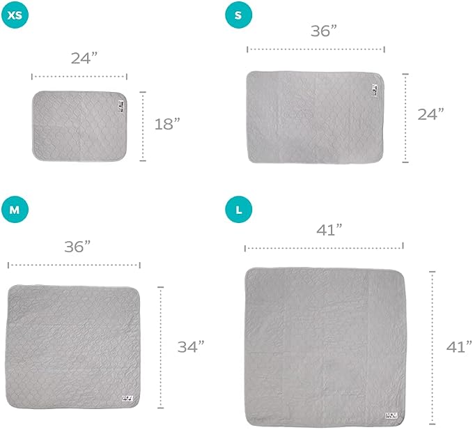 Pet Parents® Pawtect® Pads Washable Pee Pads for Dogs (2pack) of Premium Dog Pee Pads, Waterproof Puppy Pads & Reusable Dog Pads, Whelping Pads & Modern Pee Pads for Dogs (Grey, 24x36)