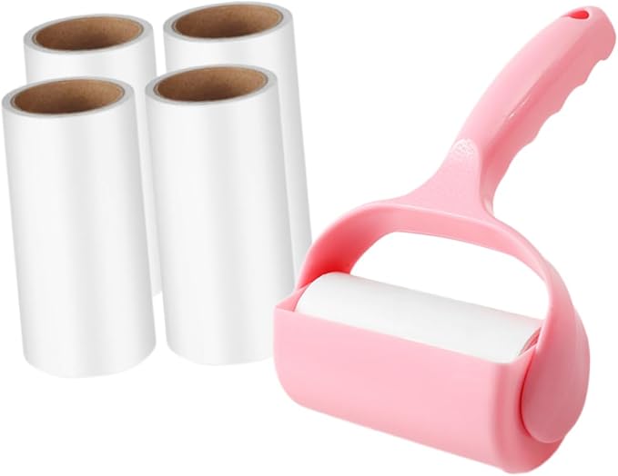 4sets Lint Roller for Clothes and Pet Hair Handheld Cleaning Tool Compact Design for Easy Storage and Use for Furniture and Carpets