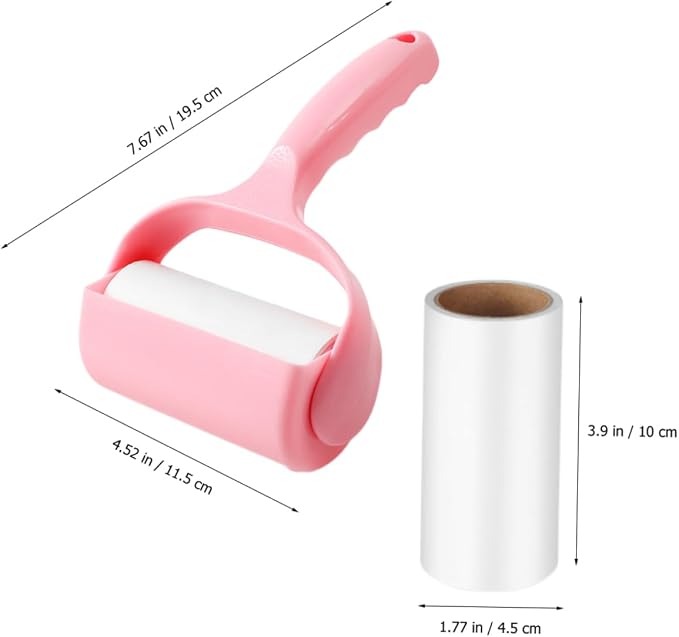 Beaupretty 2sets Handheld Pet Hair Lint Roller Compact Cleaning Tool for Clothes Furniture and Carpets Includes Dust Cover and Refill