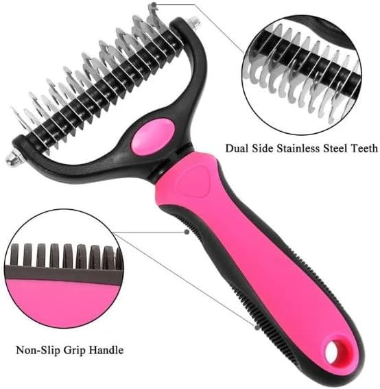SWZEC acssart pet Grooming Brush Original - Pet Pro Grooming Tool (Pink,X1PCS)