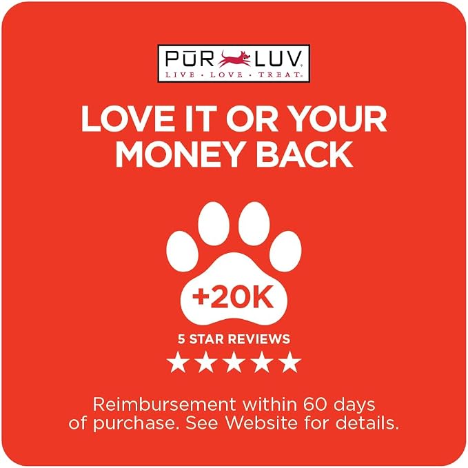 Pur Luv Dog Treats, K9 Kraves Rawhide Free Bone Dog Treat, Chicken Flavor, Made with Real Chicken, 20 Count, Healthy, Easily Digestible, Long-Lasting, High Protein, Satisfies Dog's Urge to Chew
