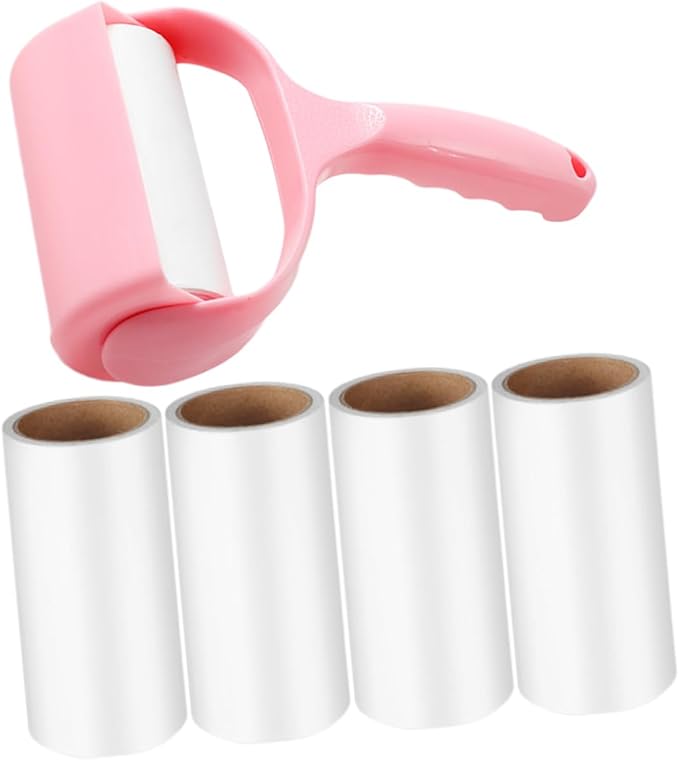 4sets Lint Roller for Clothes and Pet Hair Handheld Cleaning Tool Compact Design for Easy Storage and Use for Furniture and Carpets