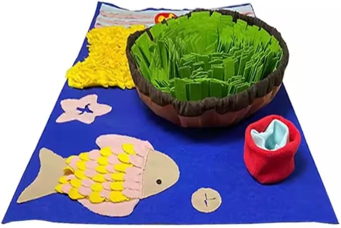 Snuffle Mat for Dogs - Large 35 x 23 in Dog Snuffle Mat, Interactive Nosework & Foraging Mat, Slow Feeder Puzzle Toy, Dog Enrichment Toy for Small, Medium & Large Dogs