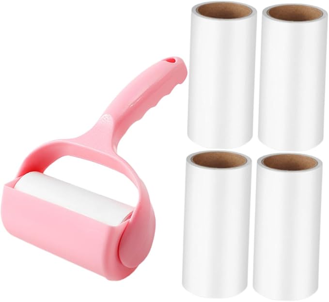 Beaupretty 4sets Portable Lint Roller for Pet Hair Removal Handy Clothes Cleaner Cover Compact and Lightweight for Home and Travel Use