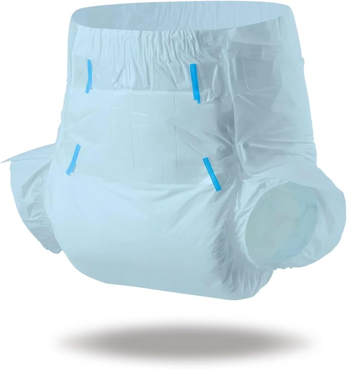 CutiePlusU Disposable Diaper Protective Underwear Absorbent Briefs Dry Surface- Blue 10 Pieces