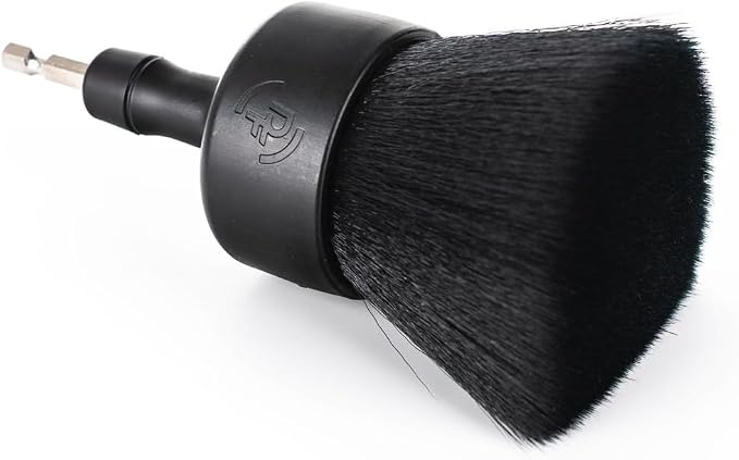 Detail Factory - XL Flat Top Drill Brush - Soft Bristle Drill Brush Attachment for Car Detailing, Carpet & Upholstery Cleaning, Power Scrubber for Drill