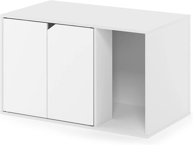 Furinno Peli Litter Box Enclosure, Solid White