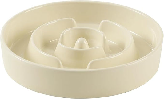 Havniva Ceramic Slow Feeder Dog Bowls, 1.2 Cups Dog Bowl Slow Feeding for Small and Medium Breed, 7.3inch Puzzle Dog Food Bowl Slow Feeder Non-Slip Anti-Gulping and Anti-Choking Reduces Bloating