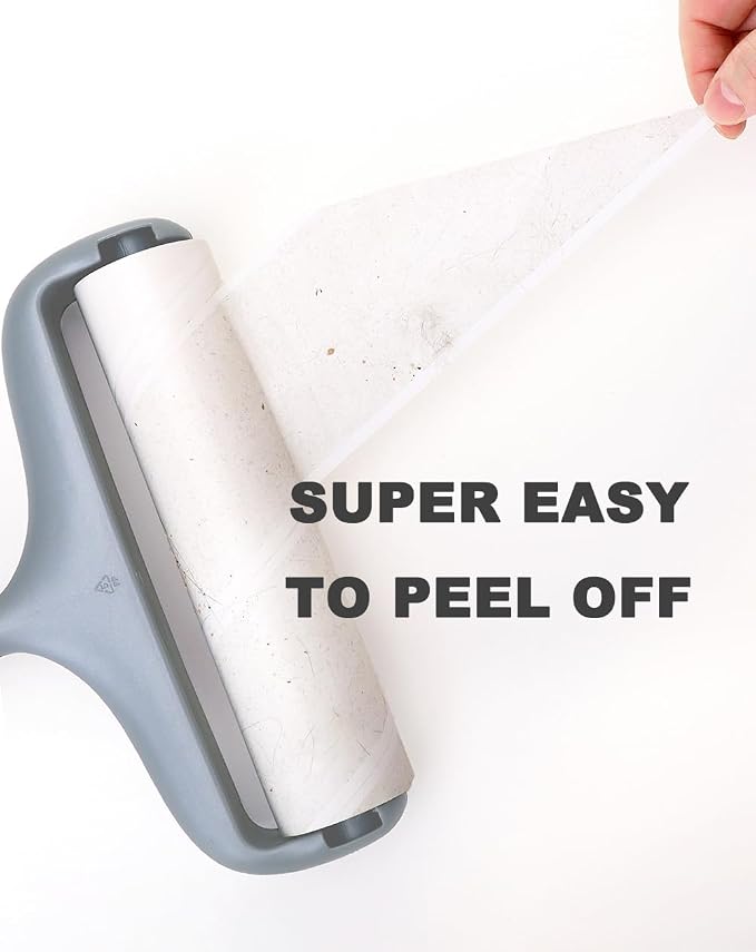 50% Stickier Large Surface Roller Refill for Scotch-Brite Large Lint Roller 8 inch Extra Sticky 60 Sheets per Refill, Pack of 6, 360 Sheets Total, Works Great On Pet Hair