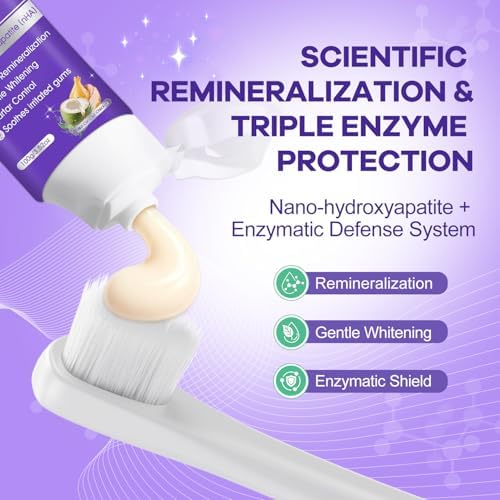 Dog Toothbrush – Newly Upgraded Dual-Head Design + Enzymatic Dog & Cat Toothpaste with Nano-Hydroxyapatite (nHA)