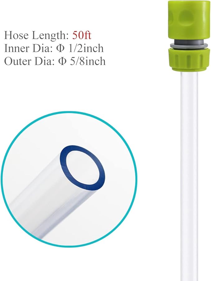 Laifoo 50ft Aquarium Water Changer Gravel & Sand Cleaner Fish Tank Siphon Cleaning Tools